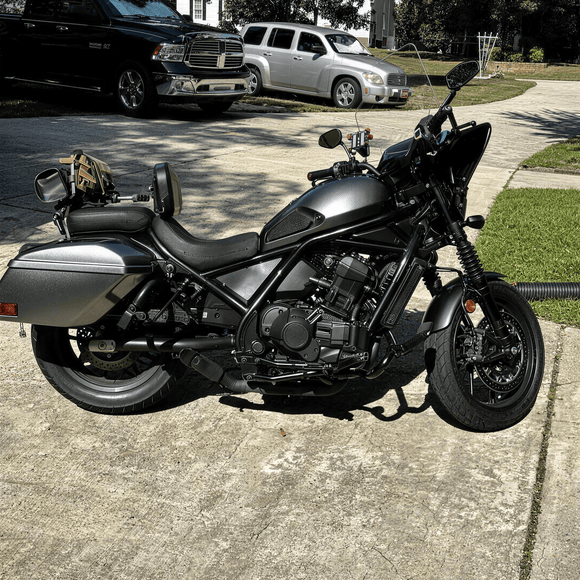 2021 - 2026 Honda Rebel 1100 Matte Black Multi - Function Foldable Passenger Driver Backrest - Mofun - 90302168