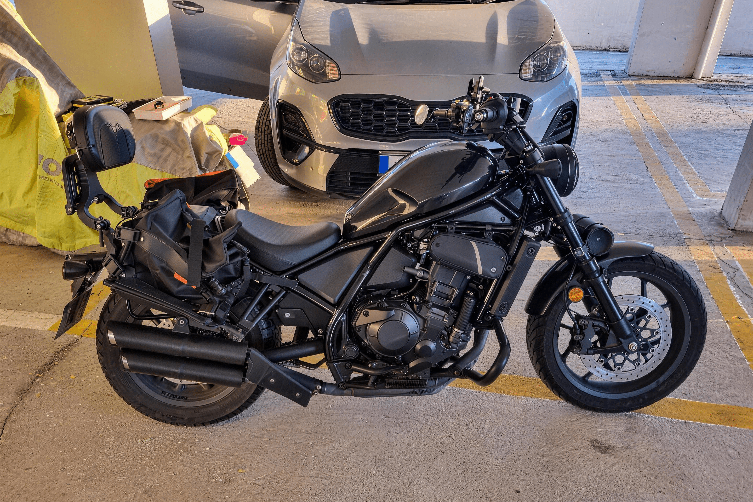 2021 - 2026 Honda Rebel 1100 Matte Black Multi - Function Foldable Passenger Driver Backrest - Mofun - 90302168