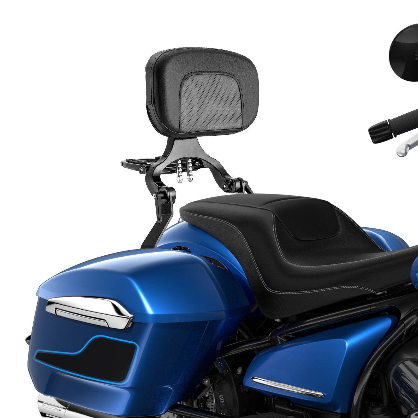 2022 - 2025 BMW R18 Bagger/ Roctane/ Transcontinental Gloss Black Multi - Purpose Adjustable Backrest - Mofun - 90302181