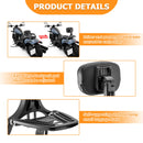 2022 - 2024 Indian Chief Matte Black Multi - Purpose Adjustable Foldable Backrest Sissy Bar - Mofun - 90302163