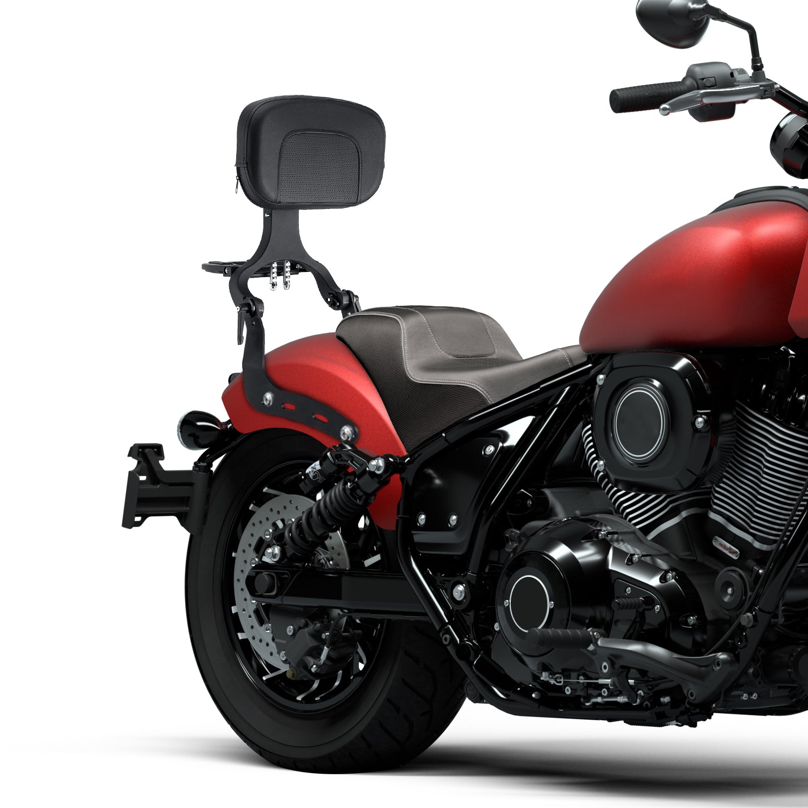 2022 - 2024 Indian Chief Matte Black Multi - Purpose Adjustable Foldable Backrest Sissy Bar - Mofun - 90302163