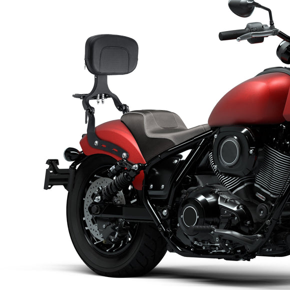 2022 - 2024 Indian Chief Matte Black Multi - Purpose Adjustable Foldable Backrest Sissy Bar - Mofun - 90302163
