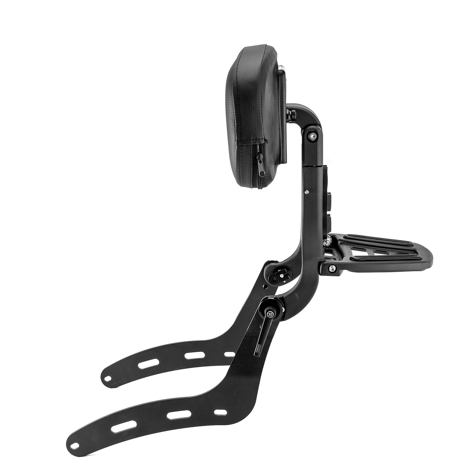 2022 - 2024 Indian Chief Matte Black Multi - Purpose Adjustable Foldable Backrest Sissy Bar - Mofun - 90302163