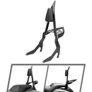 2022 - 2025 BMW R18 Bagger/R18 Rictane/R18 Transcontinental Gloss Black 30" Height Sharp Angle Passenger Backrest Sissy Bar with Luggage Rack - Mofun - 90302188