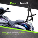 2022 - 2025 BMW R18 Bagger/R18 Rictane/R18 Transcontinental Gloss Black 30" Height Sharp Angle Passenger Backrest Sissy Bar with Luggage Rack - Mofun - 90302188