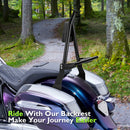 2022 - 2025 BMW R18 Bagger/R18 Rictane/R18 Transcontinental Gloss Black 30" Height Sharp Angle Passenger Backrest Sissy Bar with Luggage Rack - Mofun - 90302188