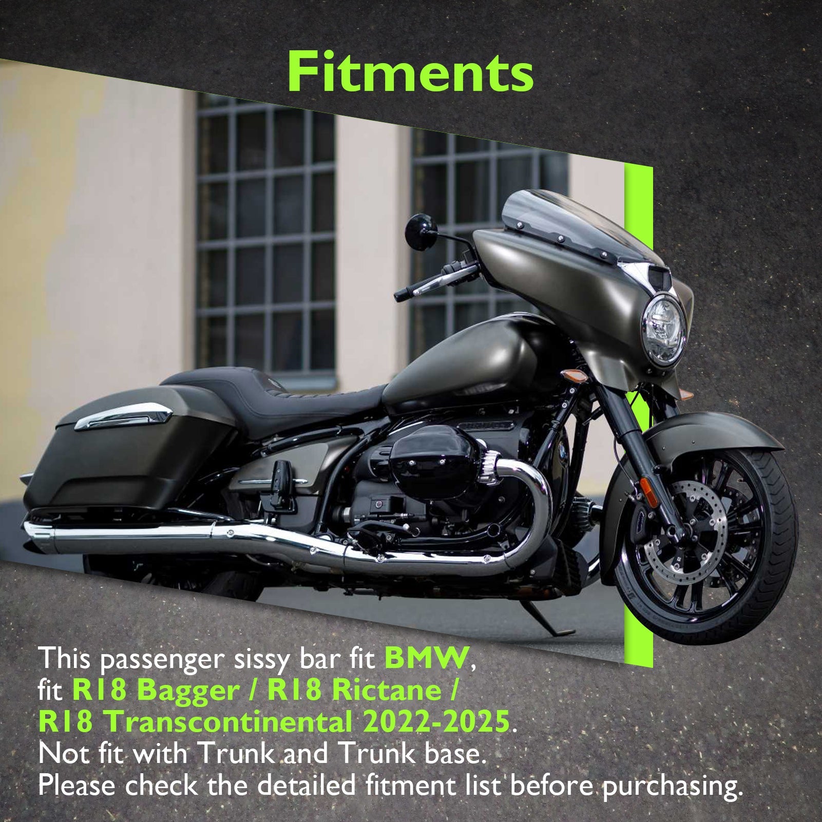 2022 - 2025 BMW R18 Bagger/R18 Rictane/R18 Transcontinental Gloss Black 30