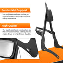 2022 - 2025 Indian Chief/Sport Chief/Super Chief Gloss Black 28" Sharp Angle Passenger Backrest Sissy Bar with Luggage Rack - Mofun - 90302183