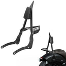 2022 - 2025 Indian Chief/Sport Chief/Super Chief Gloss Black 28" Sharp Angle Passenger Backrest Sissy Bar with Luggage Rack - Mofun - 90302183
