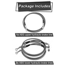 Black Hydraulic ABS Front Brake Line Kit for 2014 - 2024 Harley Touring (for 16" - 18" Handlebar ABS) - Mofun - 90109016