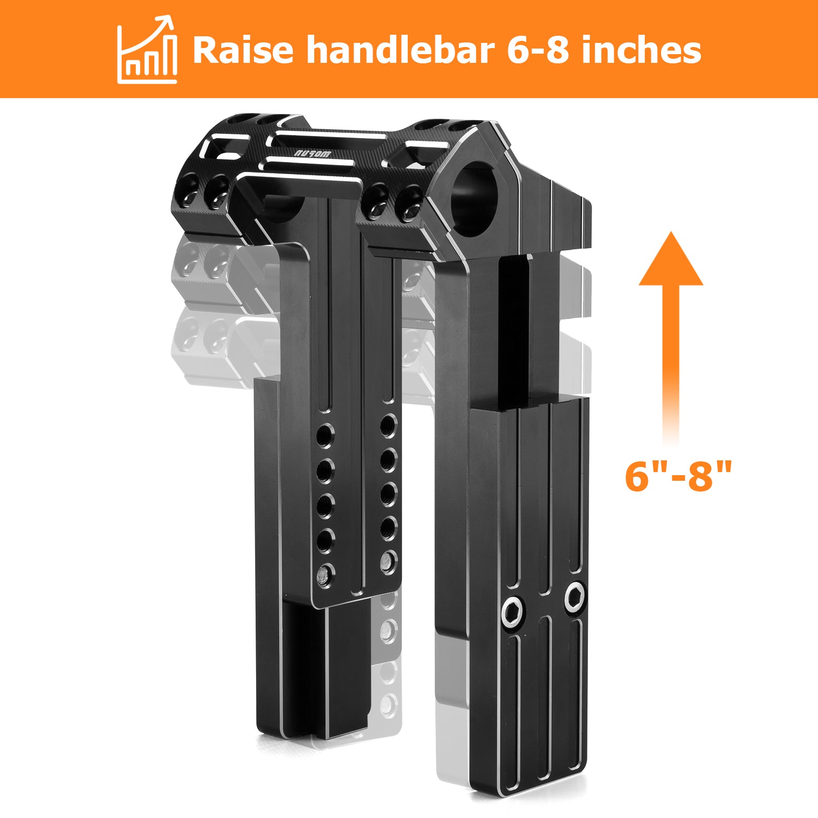 Harley Touring Road King Sportster 1000 1200 883 Adjustable 6"-8" Height 1" Clamp Diameter Handlebar Riser