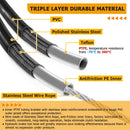 Black Non - ABS Hydraulic Front Brake Line, Clutch cable, Throttle and Idle Cable Kit for Harley Dyna Low Rider/Street Bob/Super Glide on 12" - 14" Handlebar (Non - ABS) - Mofun - 90109230