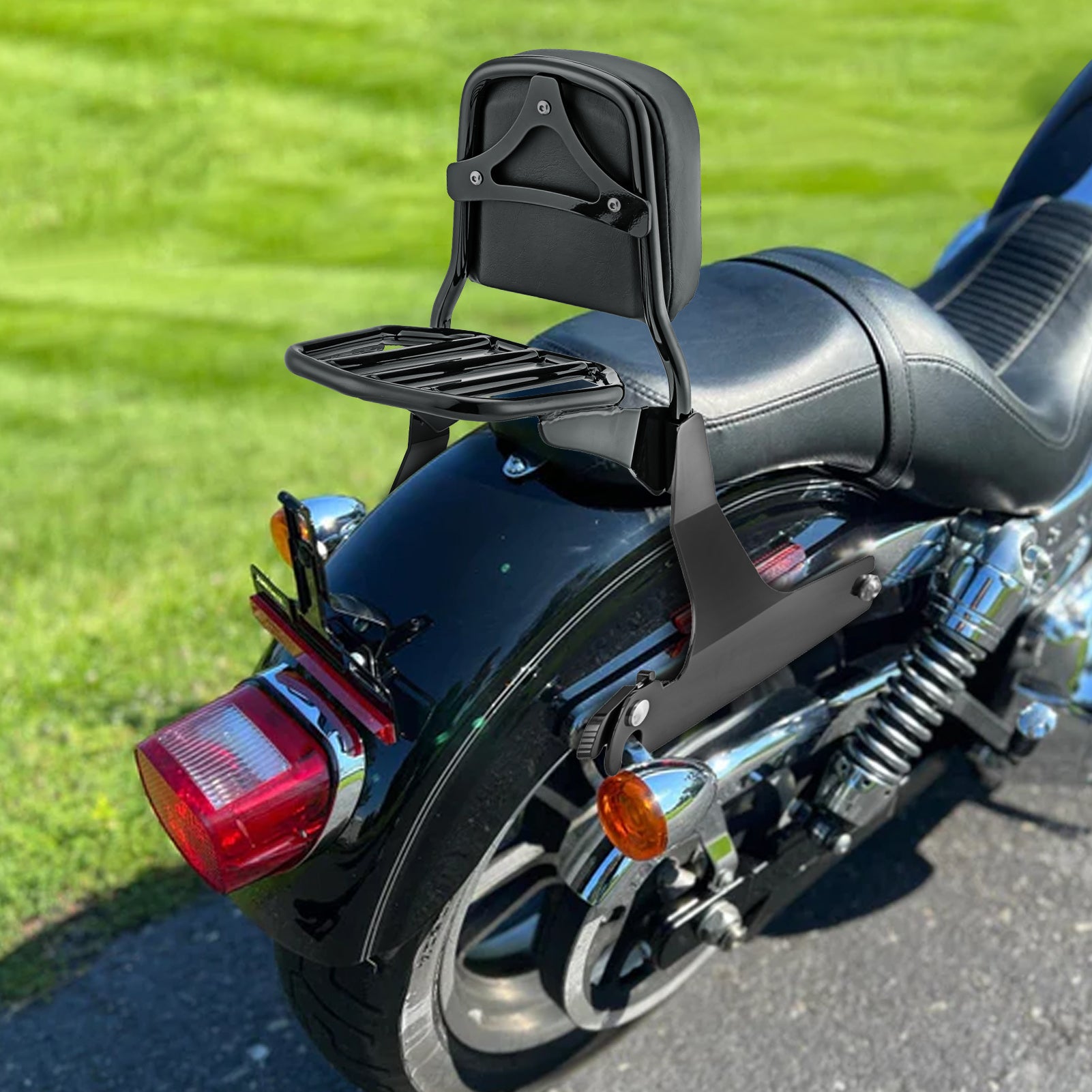 Harley Davidson Dyna Low Rider Street Bob Detachable Sissy Bar Passenger Backrest-2