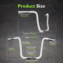 Chrome 14" Rise Pre - Wired Handlebar for 2011 - 2024 Harley Softails & 2015 - Later Harley Touring Road King - Mofun - 90101661