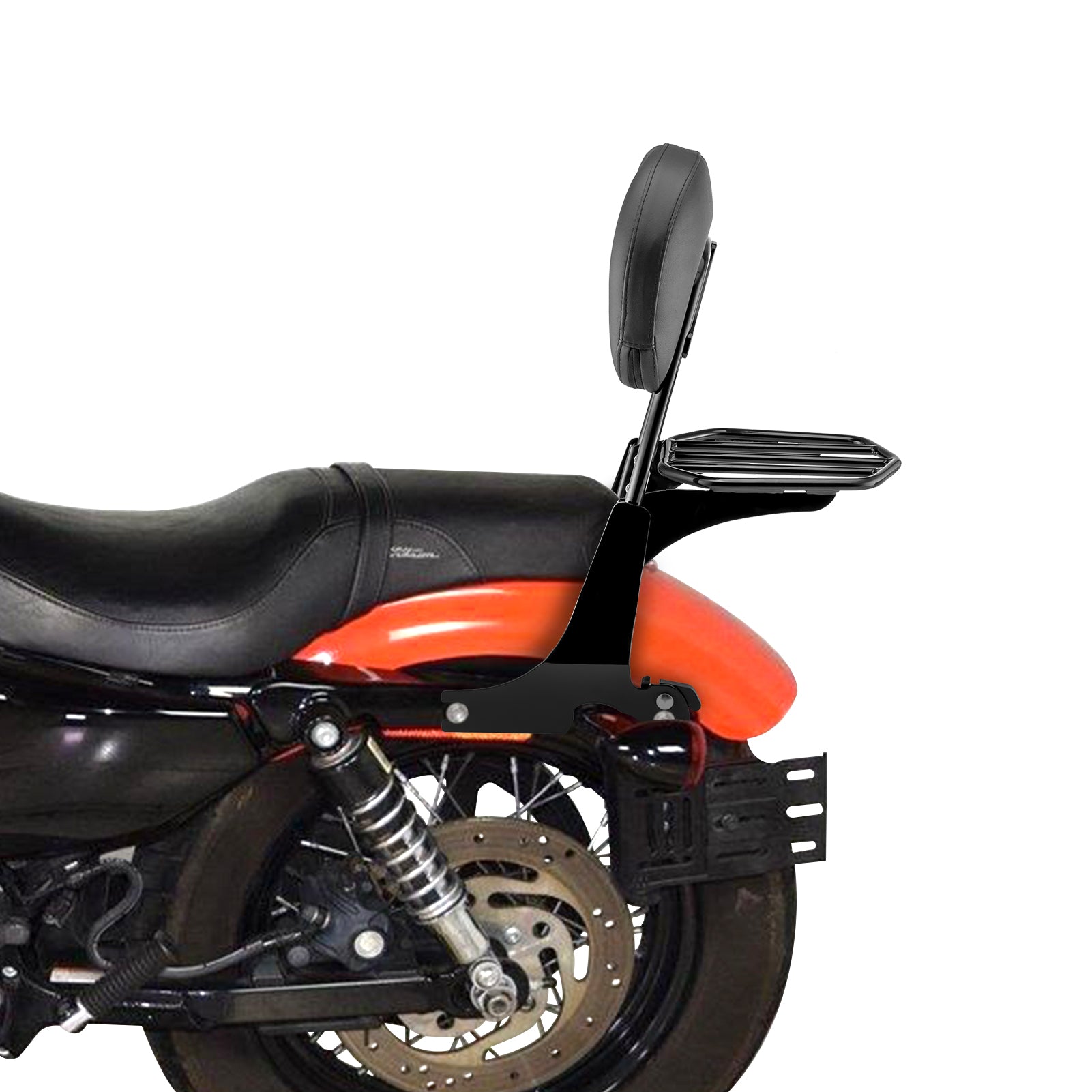 2004-2023 Harley Sportster XL 883 1200 Passenger Backrest Sissy bar & Luggage Rack Kit