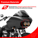 Headlights Mount Bracket with Harness Kit For 2015-2023 Harley Road Glide with LP6 Light Models-2