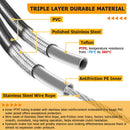 Black Hydraulic ABS Front Brake Line Kit for 2014 - 2024 Harley Touring (for 16" - 18" Handlebar ABS) - Mofun - 90109016