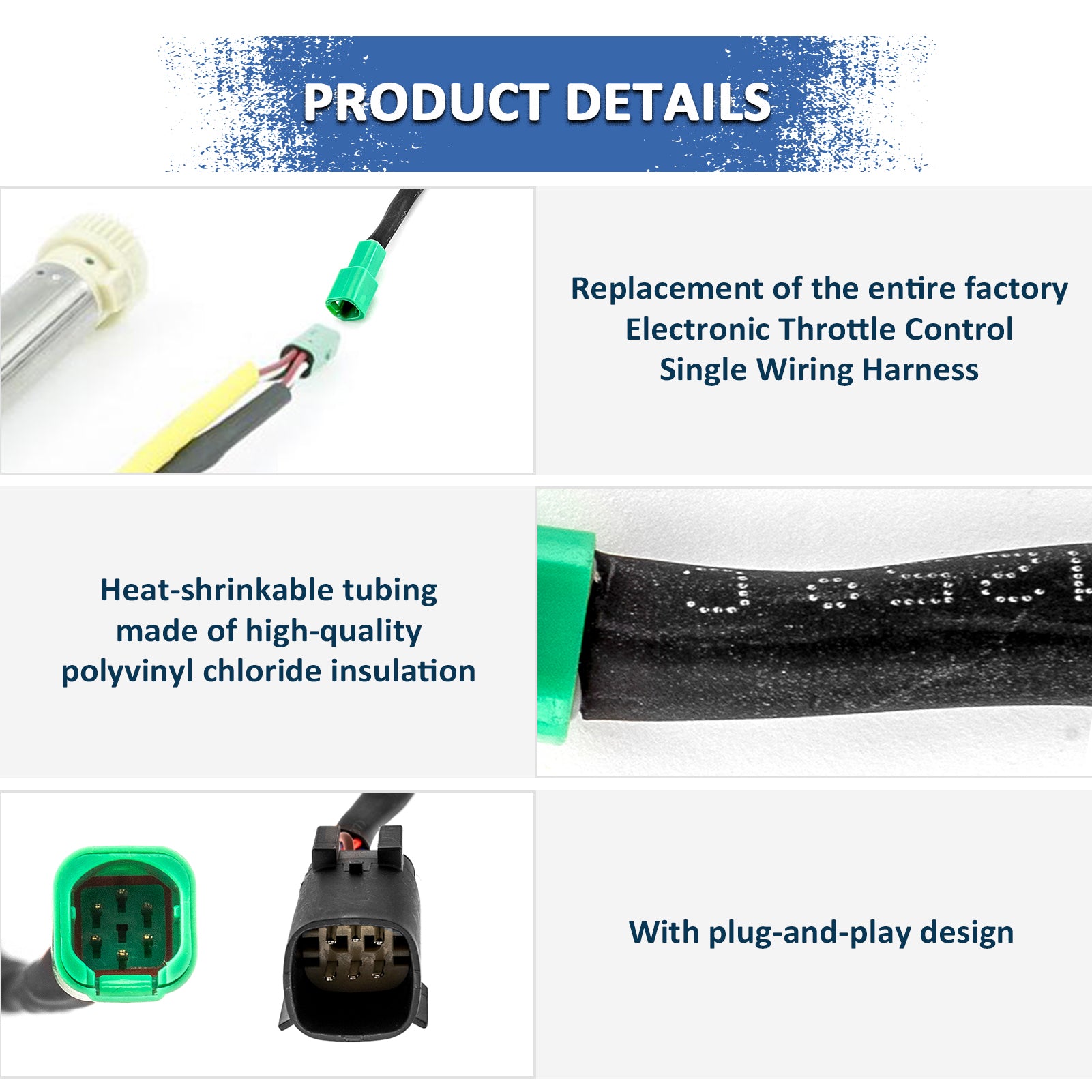 2008-2013 Street Glide FLHX Electra Glide 50" Plug & Play Electronic Throttle Control Single Wiring Harness