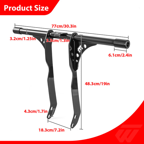 For 2004-2022 Harley Sportster 883 1200 Gloss Black Front Highway Engine Guard Crash Bar