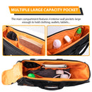 Black Oxford + Leather Orange Flame Saddlebag Liners Bag w/ Tool Pockets for 1993 - 2024 Harley Touring Hard Saddlebag - Mofun - 90209024