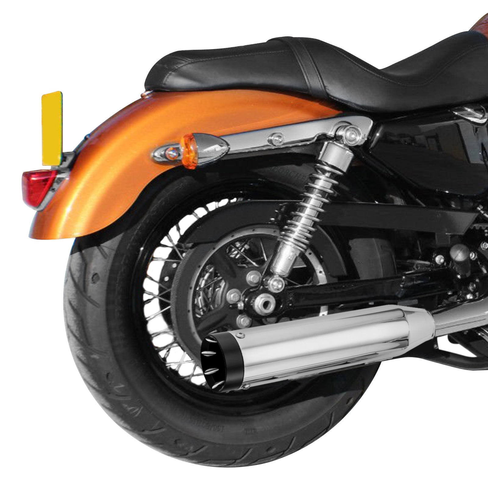 2014-2022 Harley Sportster XL 883 1200 Chrome Steel 3" Slip-On Exhaust Muffler-6