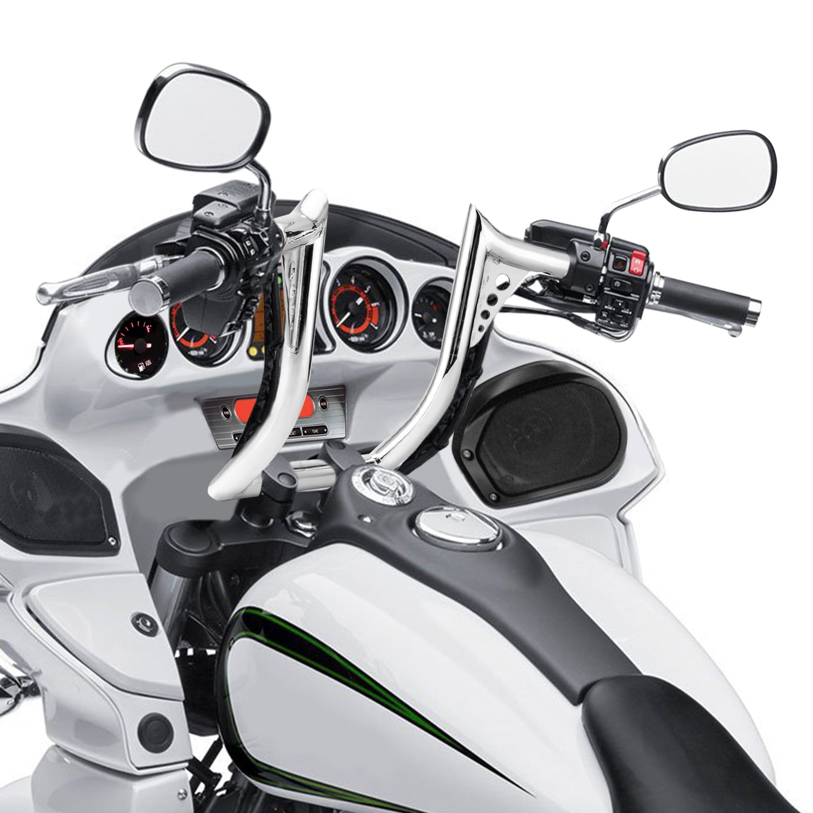 2011-2024 Kawasaki Vulcan 1700 Vaquero Voyager Steel Chrome Ape Hanger Handlebar