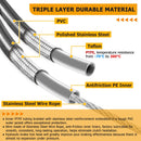 Black Non - ABS Hydraulic Front Brake Line, Clutch Cable, Throttle and Idle Cable Kit for 2001 - 2006 Harley Softail Classic/Night Train on 12" - 14" Handlebar - Mofun - 90109218