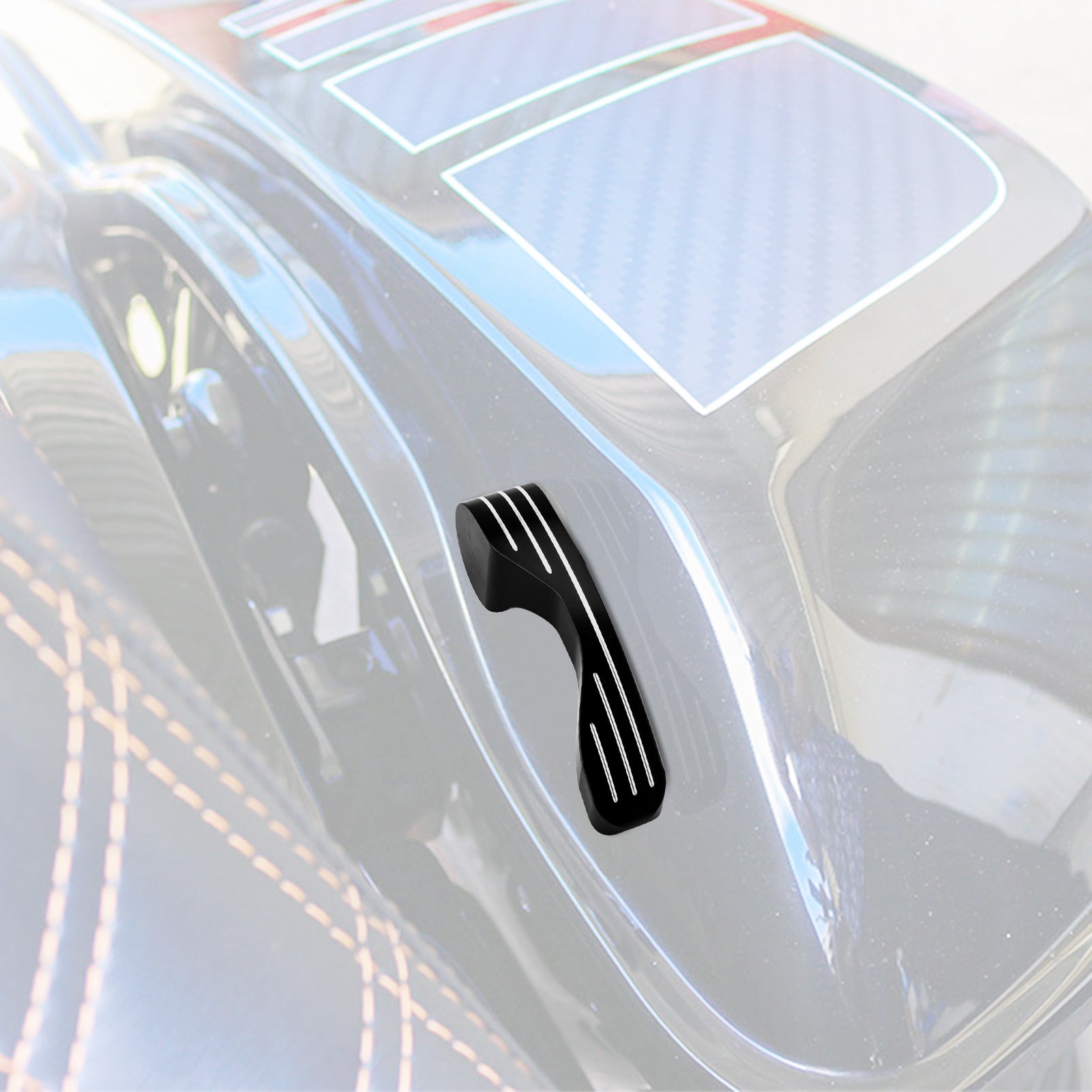 2014-2023 Harley Street Glide Road King Aluminum Gloss Black Streamline Saddlebag Lid Lifter