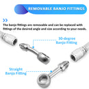 Extended Length ABS Upper and Lower Hydraulic Front Brake Line, Clutch Cable Kit for 2015 - 2017 Harley Softail w/ABS Models (for 12" - 14" Handlebar) - Mofun - 90109034