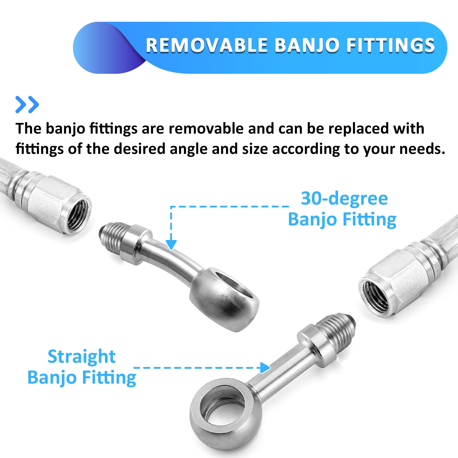 Extended Length ABS Upper and Lower Hydraulic Front Brake Line, Clutch Cable Kit for 2015 - 2017 Harley Softail w/ABS Models (for 12