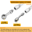 Extended Length ABS Upper and Lower Hydraulic Front Brake Line, Clutch Cable Kit for 2015 - 2017 Harley Softail w/ABS Models (for 14" - 16" Handlebar) - Mofun - 90109036