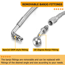 Throttle by Wire Extensions, Extended Length ABS Upper Hydraulic Front Brake Line, Clutch Cable Kit for 2018 - 2024 Harley Softail Street Bob/Heritage Classic (for 16" - 18" Handlebar ABS) - Mofun - 90109047