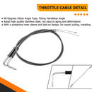 Black 44" Throttle and Idle Cable Kit for 1996 - UP Harley Softail FXST/FLST and 1999 - 2017 Harley Dyna FXD - Mofun - 90111009