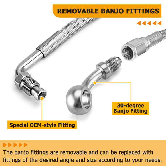 Throttle by Wire Extensions, ABS Upper Hydraulic Front Brake Line, Clutch Line Kit for 2020 - 2024 Harley Softail Fat Bob/Low Rider (for 12" - 14" Handlebar ABS) - Mofun - 90109037