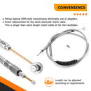 70 3/4" (1800mm) Extended Length Stainless Steel Clutch Cable for Harley Sportster XL 883 1200 - Mofun - 90112012