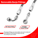For 1996-2007 Harley Touring Road King/Road Glide/Electra Glide Extended Length without ABS Hydraulic Front Brake Line Kit (for 14"-16" Handlebar)-4