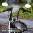 Gloss Black 12" Rise Pre - Wired Plug & Play Horn Style Ape Bar Handlebar for 2011 - 2024 Harley Softails & 2015 - Later Harley Touring Road King - Mofun - 90101652