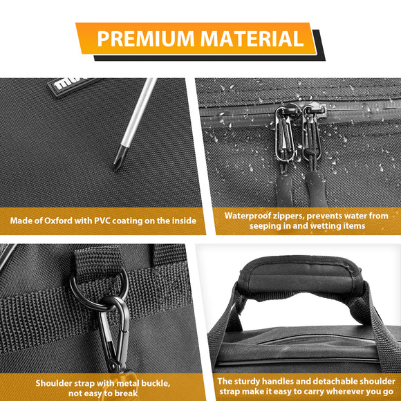 Pair Black Oxford Saddlebag Organizer Liners Bag for 1993 - 2024 Harley Touring Hard Saddlebag - Mofun - 90209021