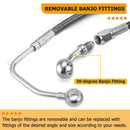 71" ABS Upper Hydraulic Front Brake Line Kit for 2008 - 2013 Harley Touring ABS (for 16" - 18" Handlebar) - Mofun - 90110063