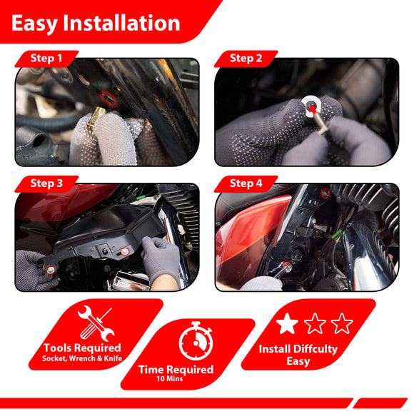 For 2009-2026 Harley Touring Models Bolt-on Mid Frame Air Deflectors