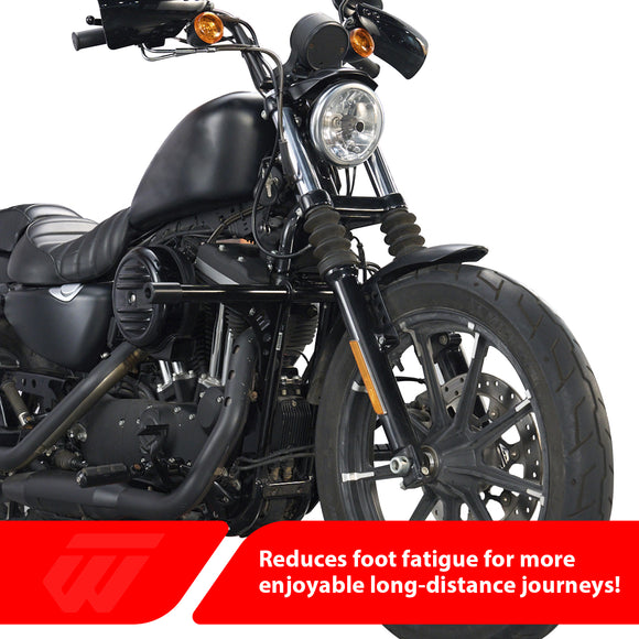 For 2004-2022 Harley Sportster 883 1200 Gloss Black Front Highway Engine Guard Crash Bar