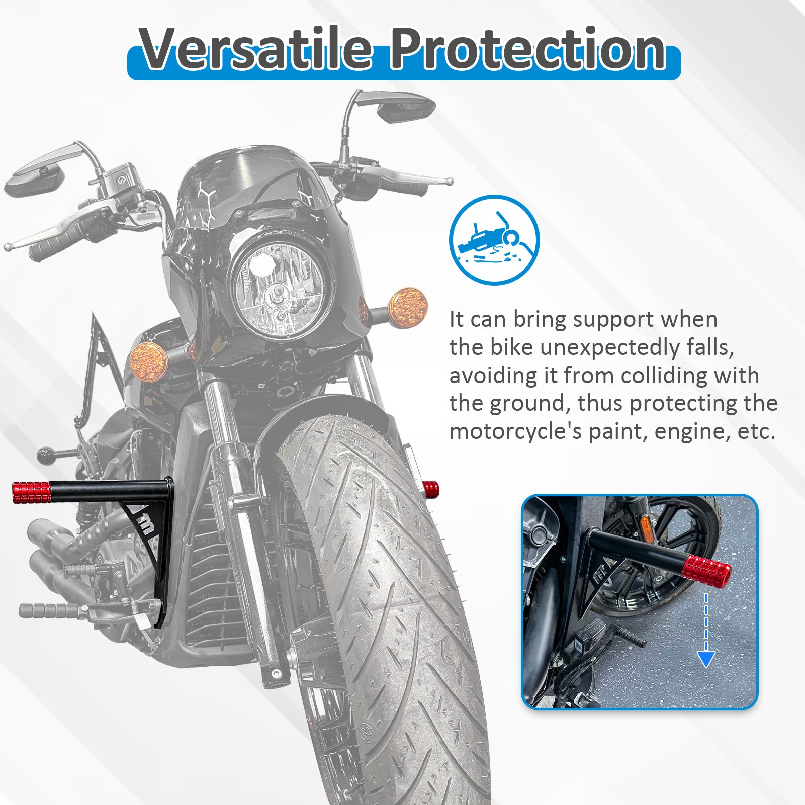 Bolt - On Steel Front Engine Guard Crash Bar for 2015 - 2024 Indian Scout /Bobber/Sixty/ Rogue - Mofun - 90201102