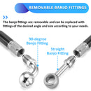 Non - ABS Hydraulic Front Brake Line, Clutch Cable Kit for Harley Sportster 883 Iron/Custom XL (for 10" Handlebar w/Non - ABS) - Mofun - 90109241