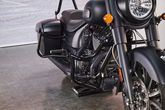 For 2017-2026 Indian Roadmaster/Chieftain/Springfield Gloss Black Front Engine Guard & Rear Crash Bar