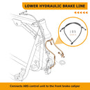 Stainless Steel Hydraulic Front ABS Lower Brake Line Kit for 2011 - 2017 Harley Softail Fat Boy/Heritage Classic/Deluxe EFI - Mofun - 90110321