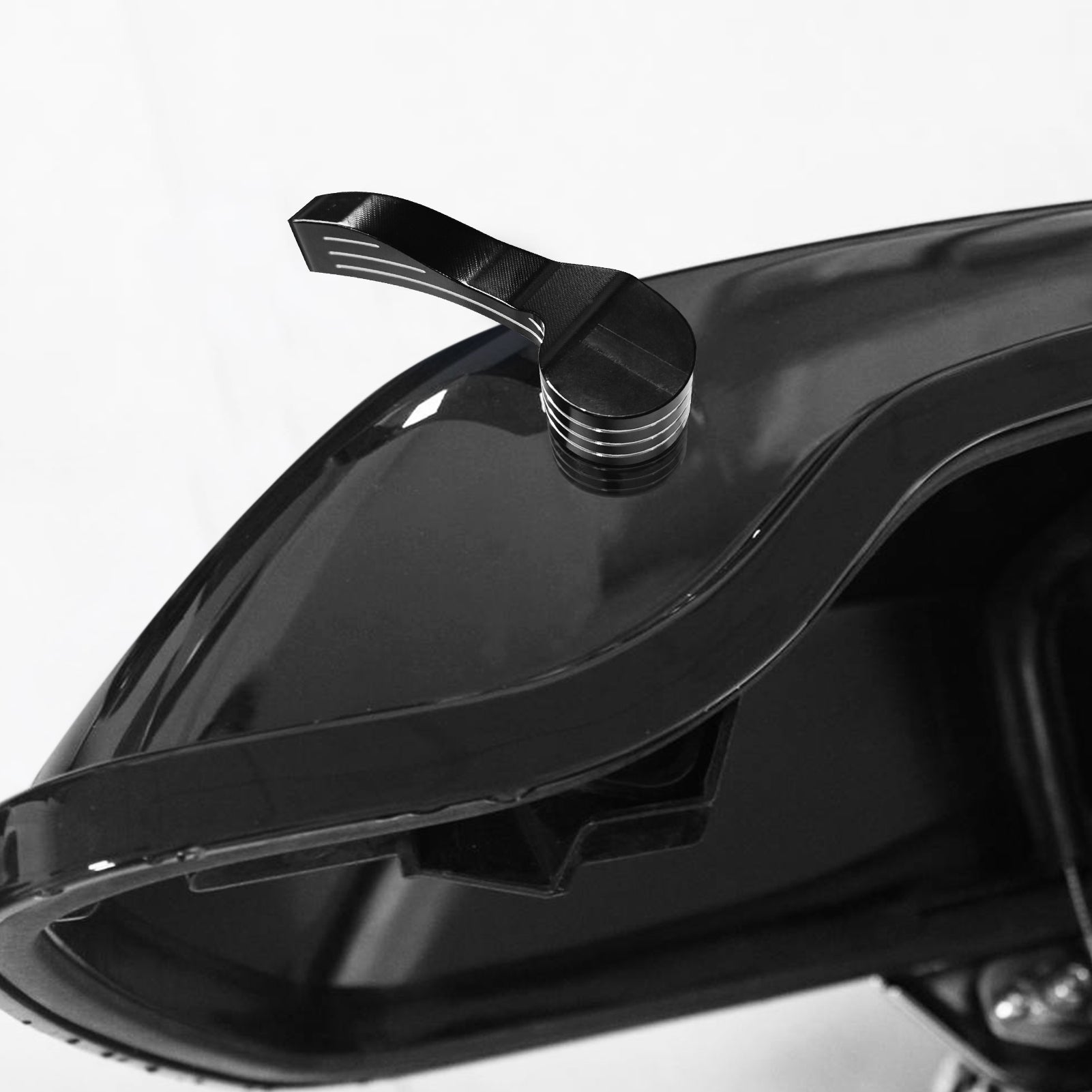 2014-2024 Harley Street Glide Road King Aluminum Gloss Black Streamline Saddlebag Lid Lifter