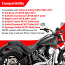 For 2006-2017 Harley Softail FLSTF/FLSTFB/FLSTSB/FXSTB/FXSTC/FXST/FXSTS Gloss Black Dual Sharp-Angle Passenger Backrest Sissy Bar-5