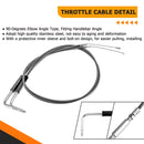 Black Non - ABS Hydraulic Front Brake Line, Clutch Cable, Throttle and Idle Cable Kit for 2001 - 2006 Harley Softail Classic/Night Train on 12" - 14" Handlebar - Mofun - 90109218