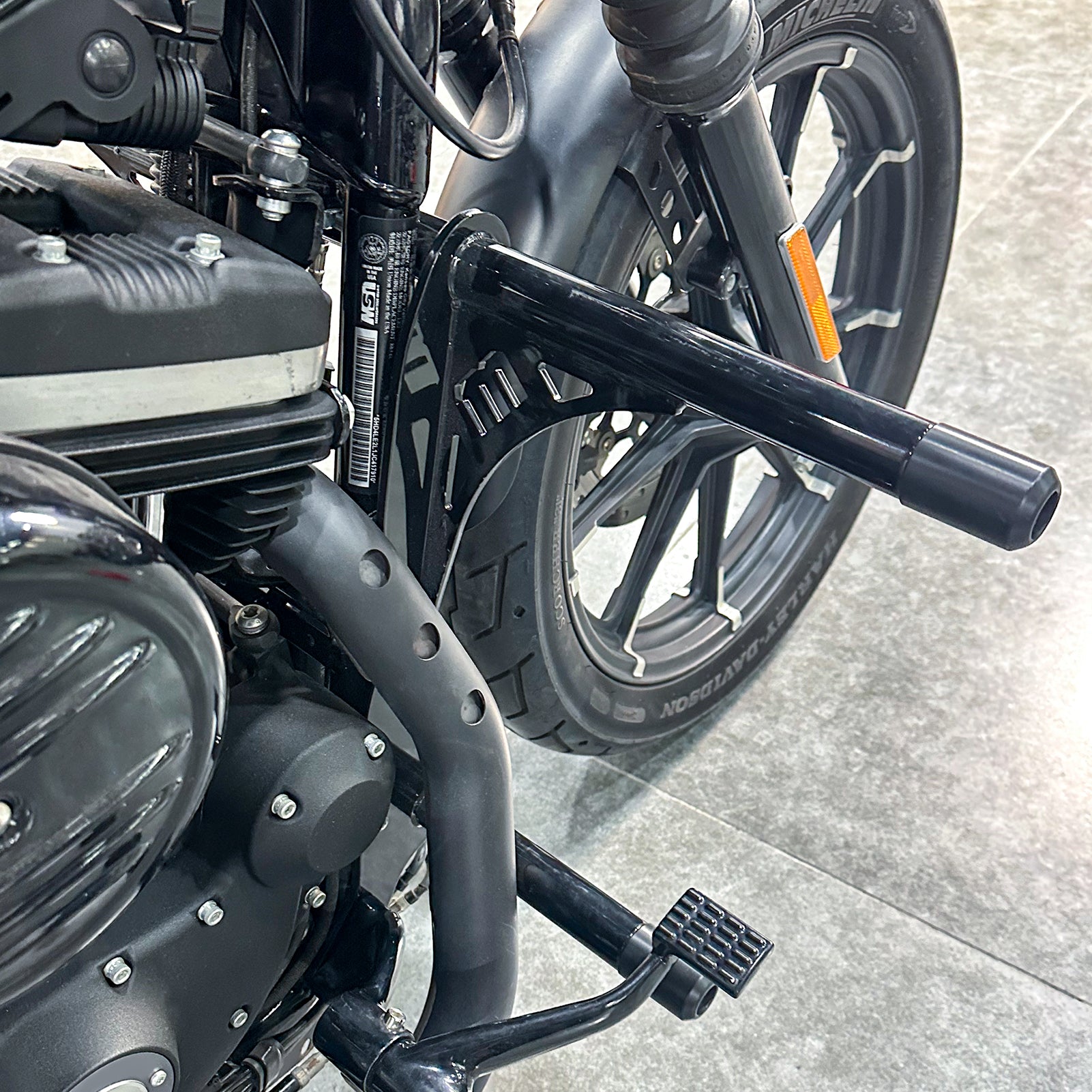 Front Highway Engine Guard Crash Bar for 2004-2022 Harley Sportster 883/1200 w/ Forward or Mid Control Models