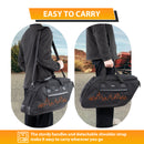 Black Oxford + Leather Orange Flame Saddlebag Liners Bag w/ Tool Pockets for 1993 - 2024 Harley Touring Hard Saddlebag - Mofun - 90209024